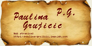 Paulina Grujičić vizit kartica